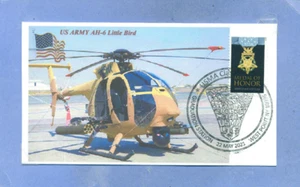 AH-6 LITTLE BIRD BoeingAviation ColorPhoto US Army USMA Graduation 2021 Postmark - Picture 1 of 1