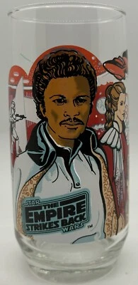 Copo de vidro Star Wars Empire Strikes Back Lando Calrissian Burger King 1980 - Imagem 1 de 4
