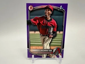 2025 Bowman Ricardo Yan Paper Purple Border SP 036/250 - Picture 1 of 2