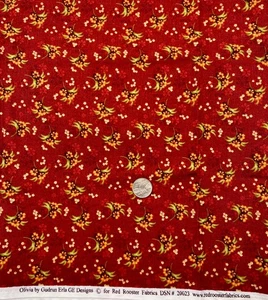 OLIVIA #20023 by Gudrun Erla GE Designs for Red Rooster Fabrics Floral 1 yd - Picture 1 of 1