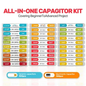 Juego de condensadores cerámicos - 30 valores individuales de 0,047 uF a 680 uF con etiquetas - Imagen 1 de 11