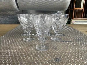 Webb Corbett Crystal Wine Glasses Set of 8 - Vintage Glassware - Picture 1 of 17