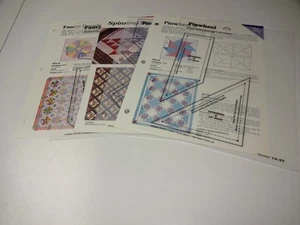 3er Set Spinnspulen Quiltmuster & ungeschnittene Kunststoffvorlagen - Bild 1 von 4