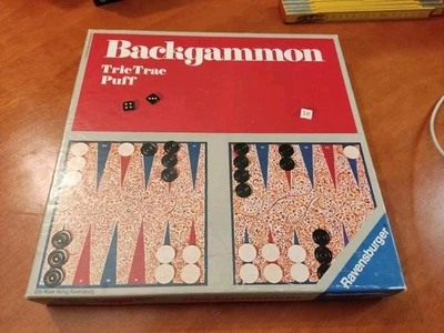  Ravensburger 6015416 Backgammon Tric Trac Puff Spiel Brettspiel Vintage 1974 - Bild 1 von 3