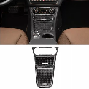 3Pcs Real Carbon Fiber Interior Central Console Cover Trim For Mercedes CLA GLA - Picture 1 of 14