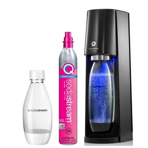 [Official] SodaStream E-TERRA Starter Kit Black   60L Machine 1 Gas Bottle and 2 - Picture 1 of 1