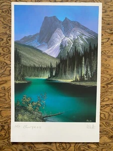 Artist R.D. Arnatt Mt. Burgess British Columbia Art Reprint Color 5.5X8.25" NEW - Picture 1 of 2