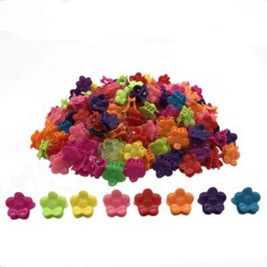 100 Packs Assorted Color Hair Clips Beautiful Mini heart Hair Clips Hair Acce... - Picture 1 of 4