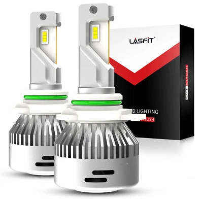 Lasfit 9012 HIR2 LED Bulbs High Low Beam Headlight 60W 6000LM White Super Bright - Image 1 of 4
