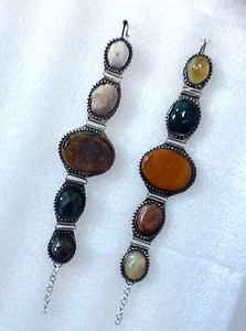 Handcrafted Natural stone Silver& Alloy Bracelet Jordan,Bedouin,Middle EasternX1 - Picture 1 of 7