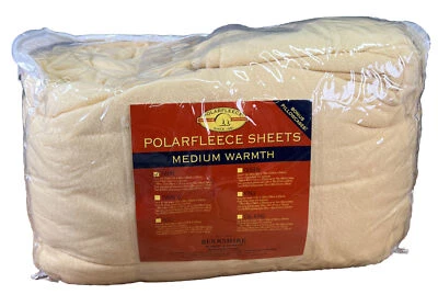 Berkshire Juego de Sábanas Polares Polares Medio Calidez Doble Polar Amarillo NUEVO Foto 1 de 3