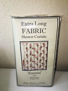 Carnation Home Fashions FSCXL-96-EMA 70 x 96 in. Emma Extra Long Fabric Showe...