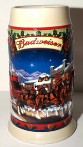 "2003 Budweiser Old Towne Holiday Collectors Series Holiday Stein" Collectable - Picture 1 of 12