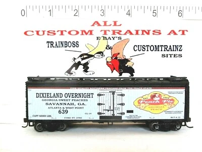 HO SCALE CUSTOM LETTERED DIXIELAND PEACH PIE PEACHES REEFER 🍑🍑🍑🍑W-1 - Image 1 of 4