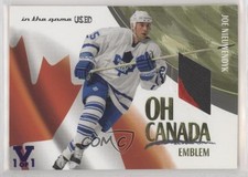 2003 In the Game-Used Signature Series Oh Canada Emblem 1/1 Joe Nieuwendyk n1u