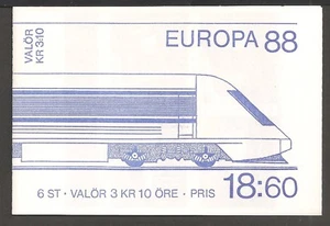 Suecia #1702a en muy buen estado sin montar o nunca montada blkt 1988 2,20 k a 3,10 k transporte y comunicación/Europa - Imagen 1 de 3