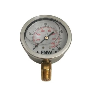 FNW FNWXLFG0200L Figure XLFG 200 psi Liquid Filled Pressure Gauge - Picture 1 of 4