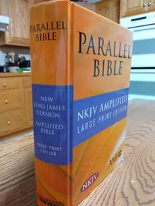 Classic Amplified & NKJV 1987 AMPC Parallel Bible LARGE PRINT Hardcover - Picture 1 of 8