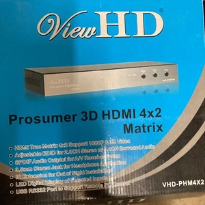 ViewHD - Prosumer 3D HDMI 4x2 Matrix With Remote - VHD-PHM4X2 - Picture 1 of 4