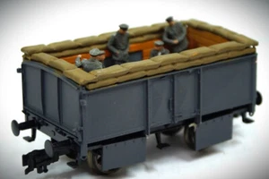 HO 1:87 Artmaster Artitec WWI Panzerzug-Wagen Infanteriewagen offen Fertigmodell - Bild 1 von 11