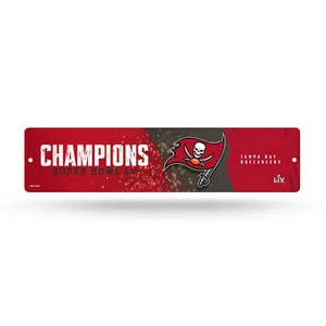 Tampa Bay Buccaneers Super Bowl LV Champions Street Sign NEW! 4"X16" Man Cave - Picture 1 of 2