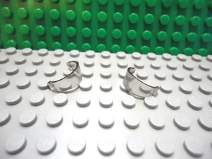 Lego mini figure 2 Trans Black Visor Hat Helmet NEW - Picture 1 of 1
