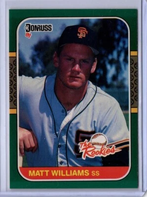 1987 Donruss The Rookies Matt Williams  #45 - Image 1 of 2