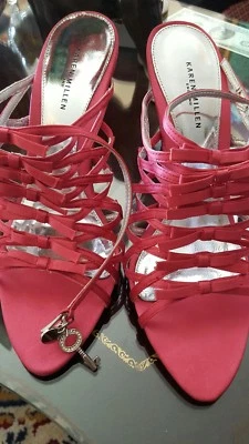 Karen Millen каблуки сандалии туфли на шпильке fuschia туфли размер Евро 38 США 7,5 M - Изображение 1 из 4