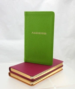 Rubrica Tasca Misura 3x5" Copertina Pelle Morbida Grafica Immagine Lista$40 Verde - Foto 1 di 9