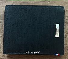 S.T. Dupont Credit Card Wallet Black Contraste Leather, Coins 180307, New In Box