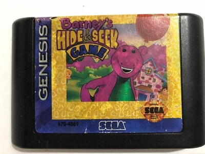 Barney's Hide & Seek Game Sega Genesis Video game ￼ 1996 No Manual Vintage￼ - Image 1 of 4