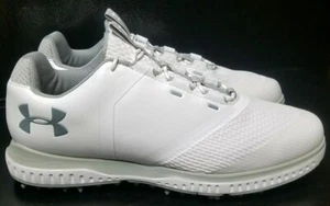 NEW! Women’s Under Armour UA Fade RST Golf Cleat Shoe Size 9 White 3000221-102 - Picture 1 of 12