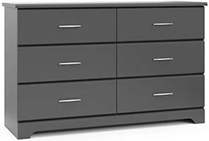6 Drawer Double Dresser Kids Nursery Dresser Drawer Organizer Chest of Drawers - Picture 1 of 10