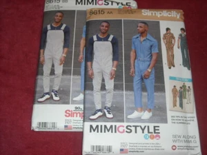 🌹SIMPLICITY #7052/#8615/#R11405-MENS OVERALL-COVERALL-JUMPSUIT PATTERN 34-52 FF - Picture 1 of 2