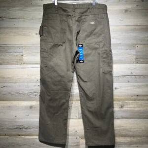 Dickies Carpenter Pants Men’s 40x32 Relaxed Fit Brown Canvas Pockets Workwear - Picture 1 of 7