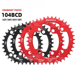 104BCD MTB Bicycle Round Narrow Wide Ultralight Chainring 32T 34T 36T 38T Tooth - Picture 1 of 28