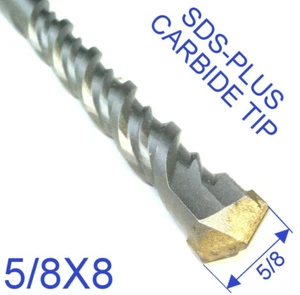 1 pc SDS Plus 5/8"x8" or 5/8"x6"x8" Concrete Masonry Hammer Drill Bit sct-888 - Picture 1 of 12