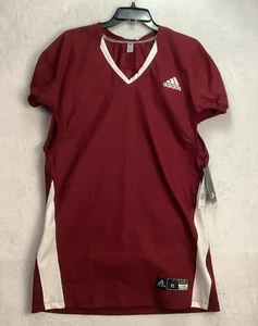 NWT Adidas Woven A1 Stock Football Jersey Men's size XL (40 x 32) Burgundy Nylon - Picture 1 of 12