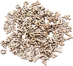 100Pcs 15Mm Wood Alphabet Letters for DIY Craft Natural A-Z Wood Pieces Unfinish - Picture 1 of 9