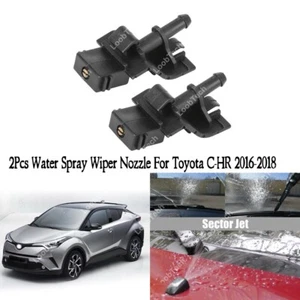 Spray Wiper Nozzle For Toyota C-HR 2016-2018 2Pcs Front Windshield Washer Jet - Picture 1 of 16
