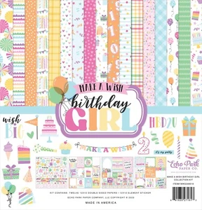 KIT COLECCIÓN ECO PARK - PIDE UN DESEO CUMPLEAÑOS NIÑA 12"X12" 12 HOJAS + PEGATINAS - Imagen 1 de 14