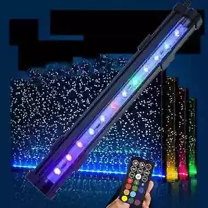 11" Submersible Aquarium Light LED Aquarium Air Bubble Light RGB Color Changing - Picture 1 of 1