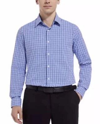 Camisa azul abotonada a cuadros a cuadros DUCHAMP LONDON para hombre 16,5/L 41 Foto 1 de 4