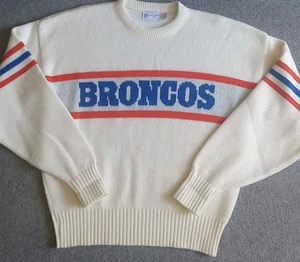 Vintage Denver Broncos Sweater Adult Large Cliff Engle Made In USA - Picture 1 of 16