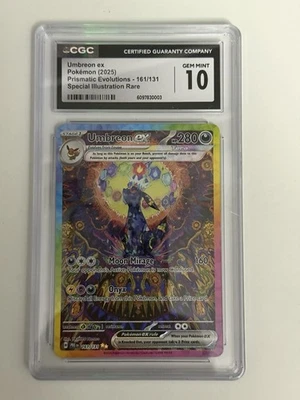 (PSA) CGC 10 Umbreon ex Prismatic Evolutions SIR Alt Art Pokemon Card #161 Gem - Image 1 of 2