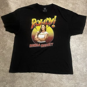 ROWDY RONDA ROUSEY 2XL T-Shirt WWE Pro Wrestling UFC XXL 2XL Schwarz Grafik - Bild 1 von 4