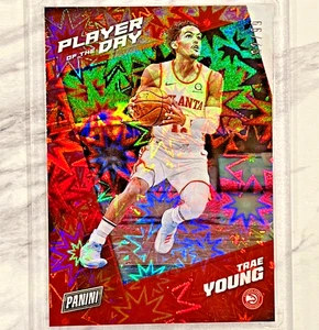 Trae Young 2021-22 Panini Player of the Day KABOOM #'d 92/99 SSP Atlanta Hawks - Picture 1 of 6