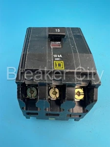 Disyuntor Square D QOB315 3 polos 15 amperios tipo QOB 240VAC perno 15A 3P - Imagen 1 de 7
