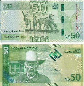 Namibia ___ 50 Dollars 2025 UNC P. W22 Lemberg-Zp - Picture 1 of 1