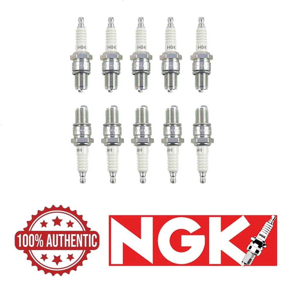 10PCS NGK Spark PLUGS Plug B8ES #2411 Standard Spark Plugs For YAMAHA BANSHEE - Image 1 of 1